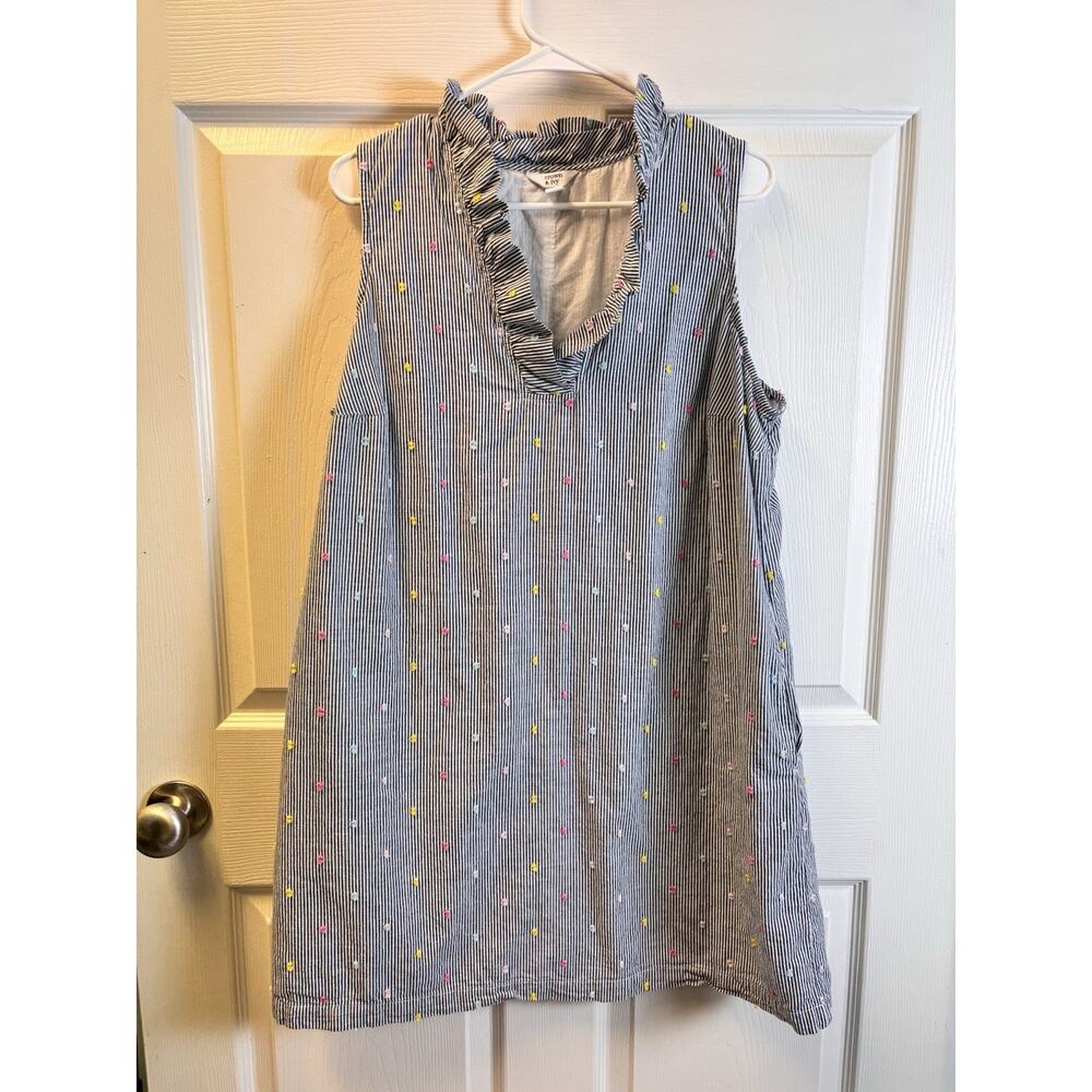 Blue And White Stripe Crown And Ivy Sheath Colorful Accents Dress 1X